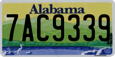 AL license plate 7AC9339