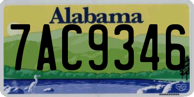 AL license plate 7AC9346