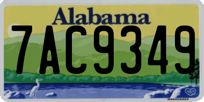 AL license plate 7AC9349