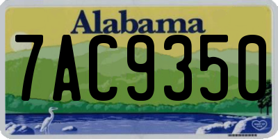 AL license plate 7AC9350