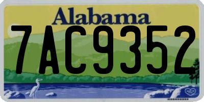 AL license plate 7AC9352