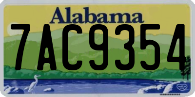 AL license plate 7AC9354