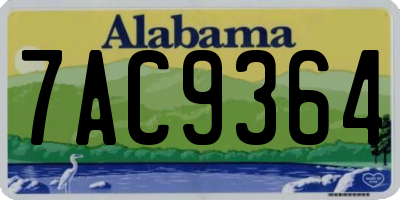 AL license plate 7AC9364