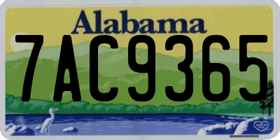 AL license plate 7AC9365