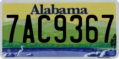 AL license plate 7AC9367