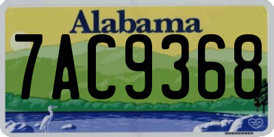 AL license plate 7AC9368