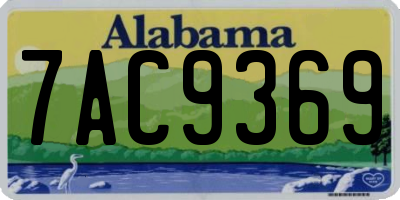 AL license plate 7AC9369