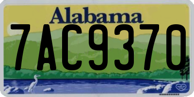 AL license plate 7AC9370