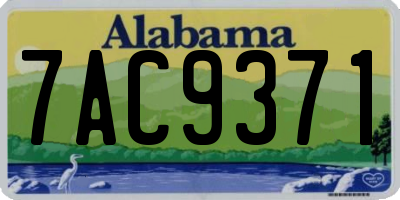 AL license plate 7AC9371