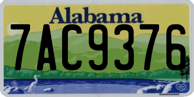 AL license plate 7AC9376
