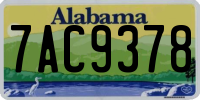 AL license plate 7AC9378