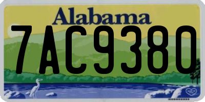 AL license plate 7AC9380