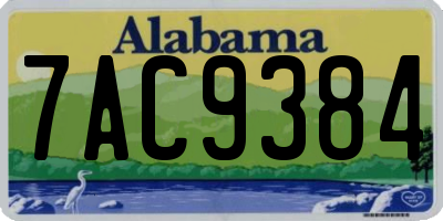 AL license plate 7AC9384