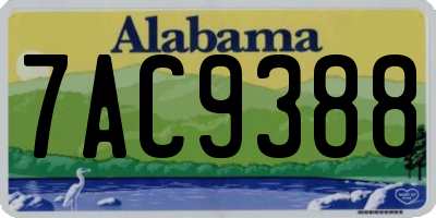 AL license plate 7AC9388