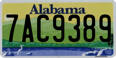 AL license plate 7AC9389