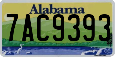 AL license plate 7AC9393