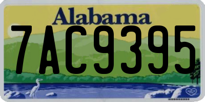 AL license plate 7AC9395