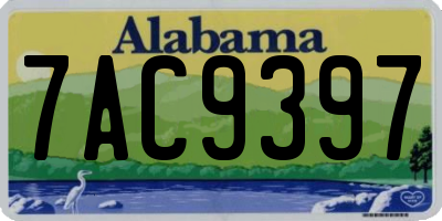AL license plate 7AC9397