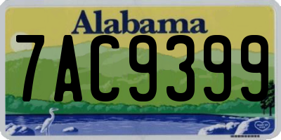 AL license plate 7AC9399