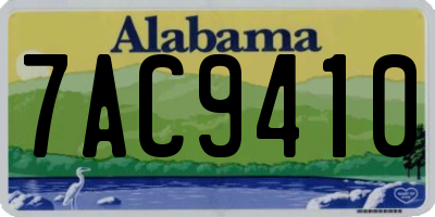 AL license plate 7AC9410