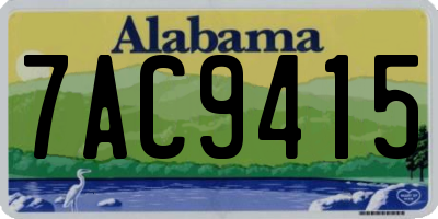 AL license plate 7AC9415