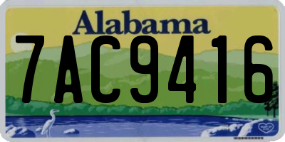 AL license plate 7AC9416