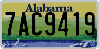 AL license plate 7AC9419