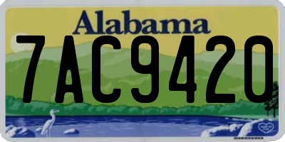 AL license plate 7AC9420