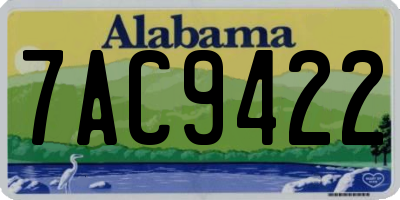 AL license plate 7AC9422