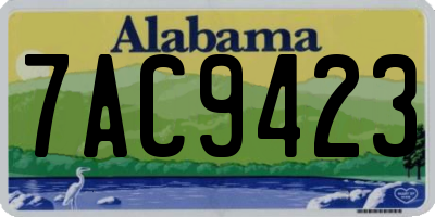 AL license plate 7AC9423