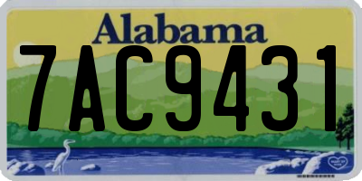 AL license plate 7AC9431