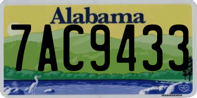AL license plate 7AC9433