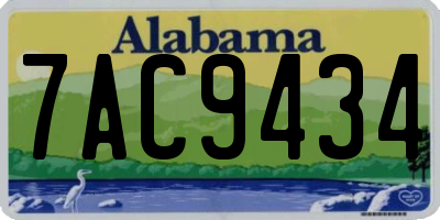 AL license plate 7AC9434