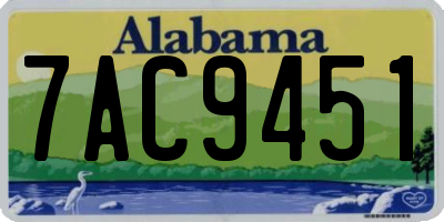 AL license plate 7AC9451