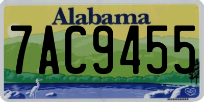 AL license plate 7AC9455