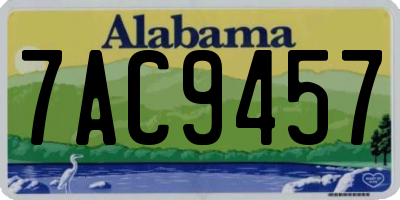 AL license plate 7AC9457