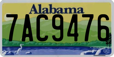 AL license plate 7AC9476