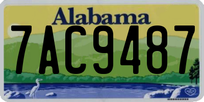 AL license plate 7AC9487