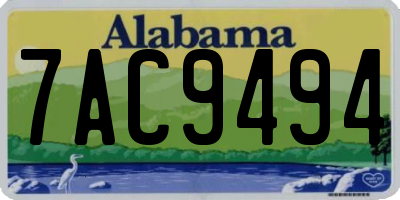 AL license plate 7AC9494