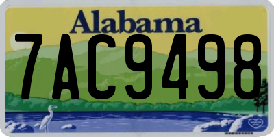 AL license plate 7AC9498
