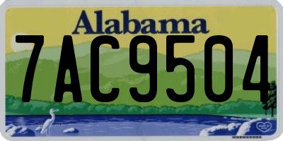 AL license plate 7AC9504