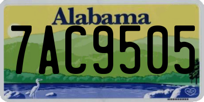 AL license plate 7AC9505