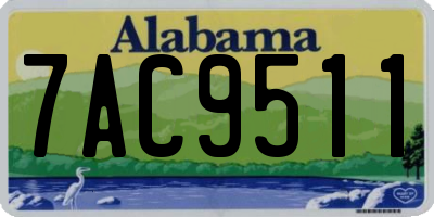 AL license plate 7AC9511