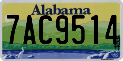 AL license plate 7AC9514