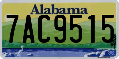 AL license plate 7AC9515