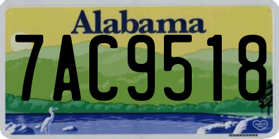 AL license plate 7AC9518