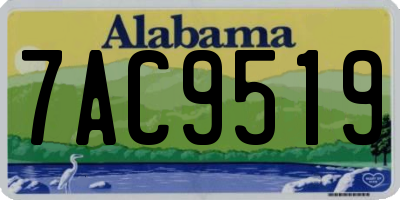 AL license plate 7AC9519