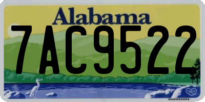 AL license plate 7AC9522