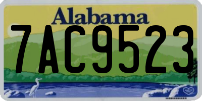 AL license plate 7AC9523