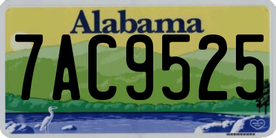 AL license plate 7AC9525
